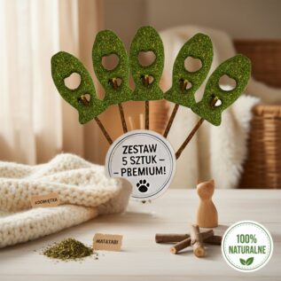 Zabawka patyk matatabi dla kot 5 sztuk